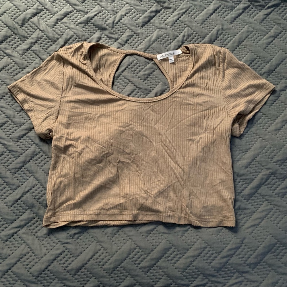 Tan Antistar Crop Top